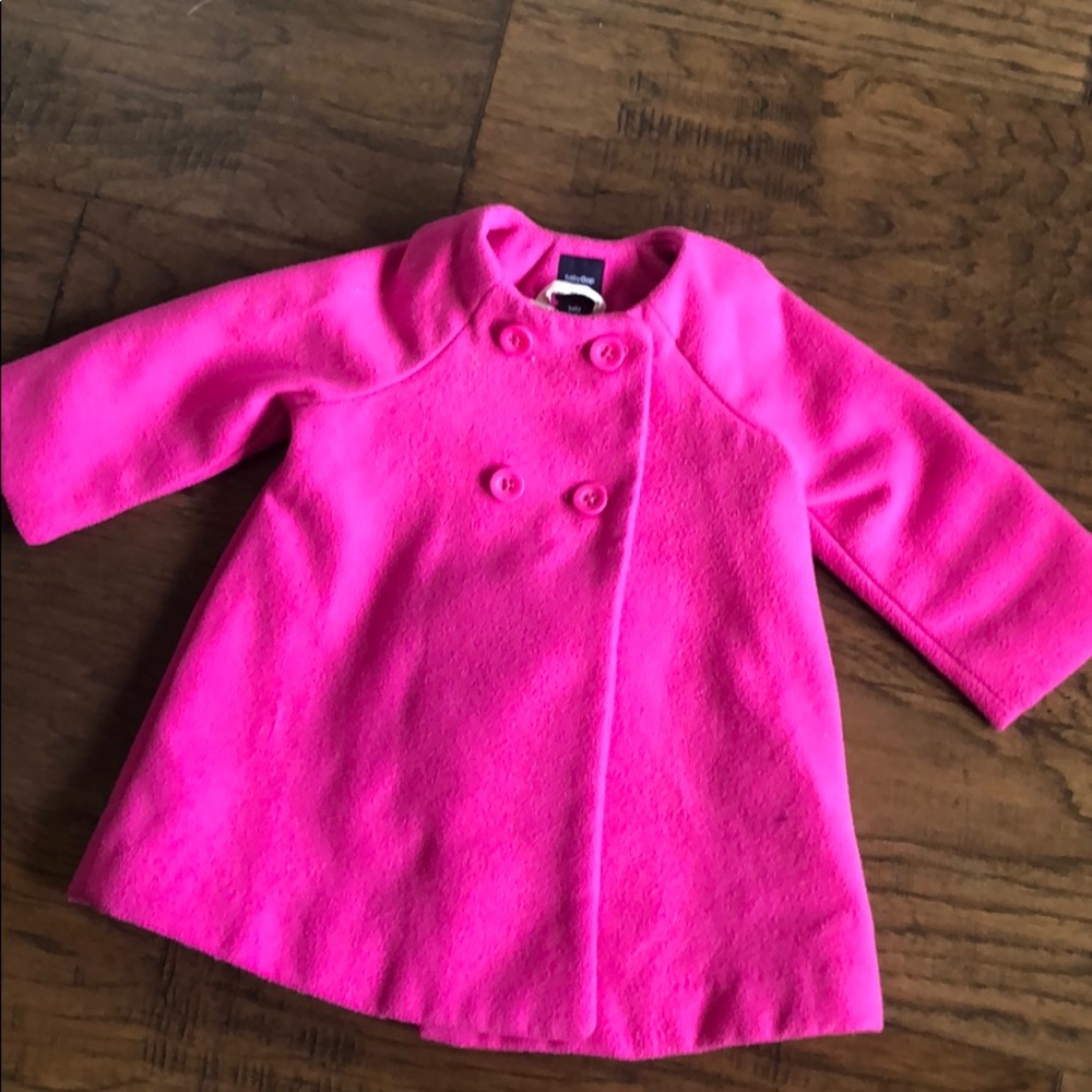 Adorable baby girl peacoat
